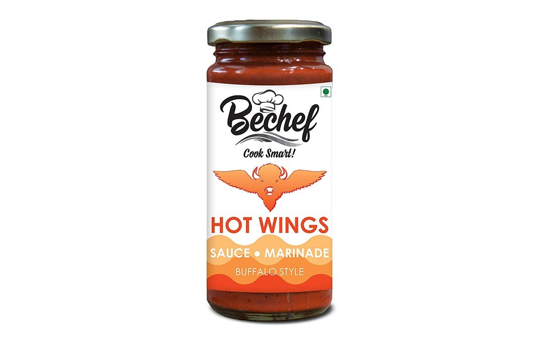 Bechef Hot wings Sauce-Marinade, Buffalo Style   Glass Jar  230 grams